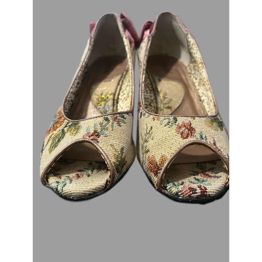 Vintage Kenzie Bow Heel Shoes, Size 10M